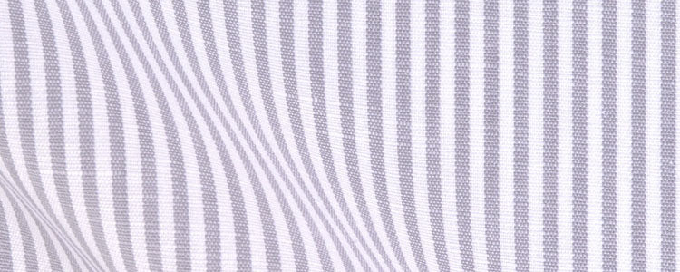 Grey Cotton/Linen Traditional Stripe