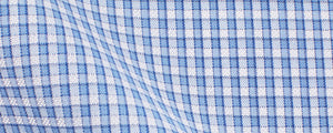 Blue Mini Check Broadcloth (Satin Finish)