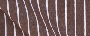 Brown Reverse Stripe Broadcloth | 120/2