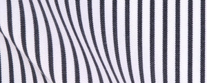 Black Classic Stripe Two Ply Broadcloth