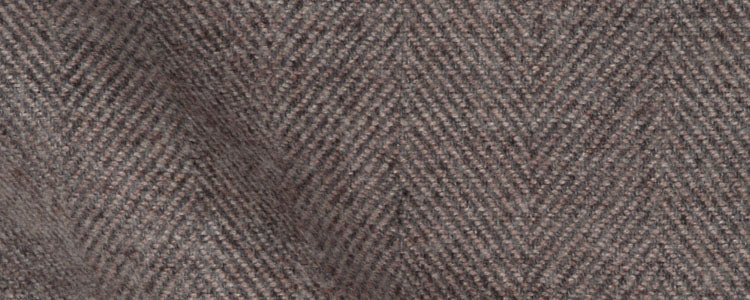 Taupe Heather Herringbone Brushed Twill