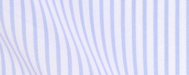 Light Blue Classic Stripe Two Ply Broadcloth