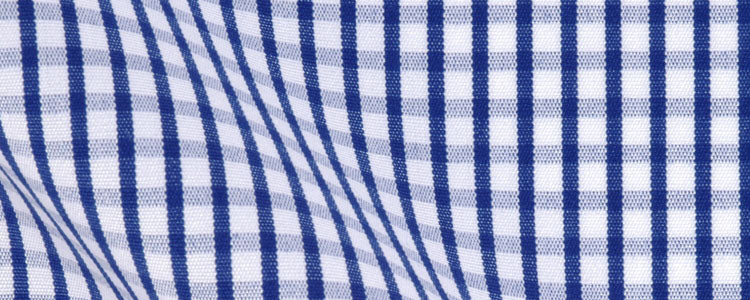 Navy Classic Check Two Ply Broadcloth