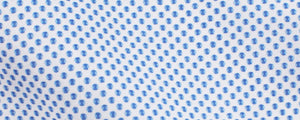 White / Blue Abstract Print Broadcloth