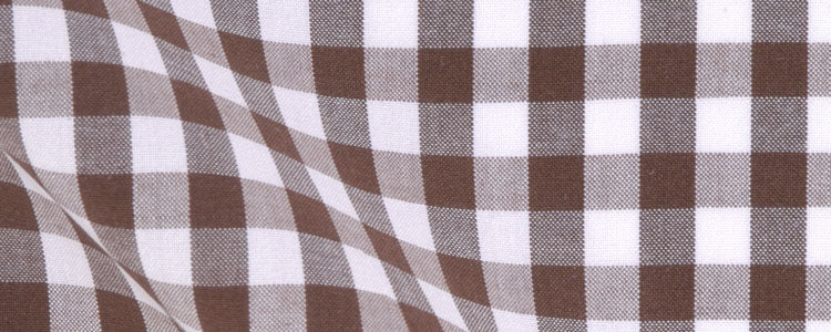 Brown Gingham Broadcloth