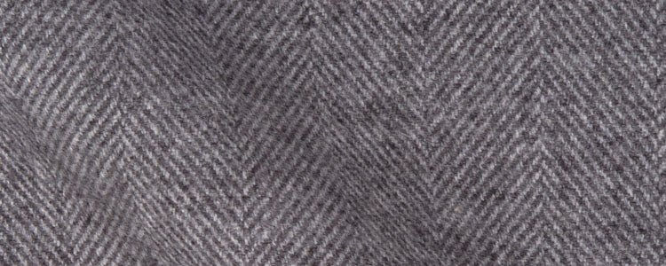 Grey Heather Herringbone Brushed Twill