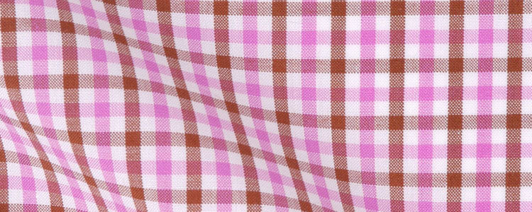 Pink/Brown Mini Gingham Broadcloth