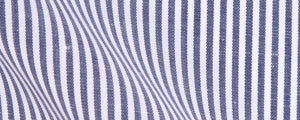 Navy Cotton/Linen Traditional Stripe