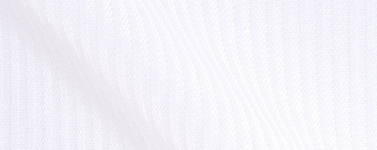 White Tone on Tone Narrow Satin Stripe Herringbone | 90/2