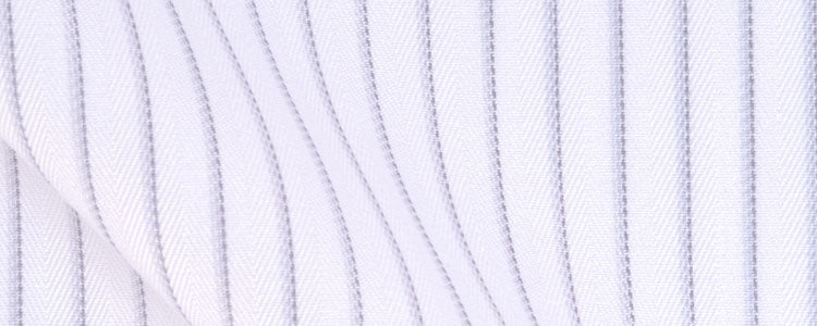 White/ Grey Herringbone Stripe | 120/2