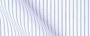 Blue Satin Stripe Oxford