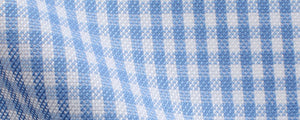 Blue Mini Gingham Oxford