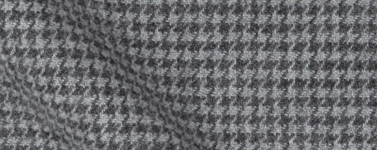 Grey Heathered Brushed Twill Houndstooth