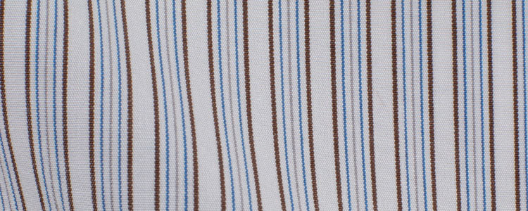 Blue/Brown Multi Hairline Border Stripe