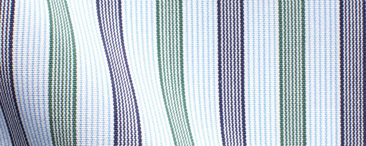 Light Blue/Green/Black Banker Stripe | 120/2