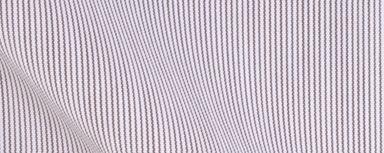 Brown Hairline Stripe Two Ply Broadcloth