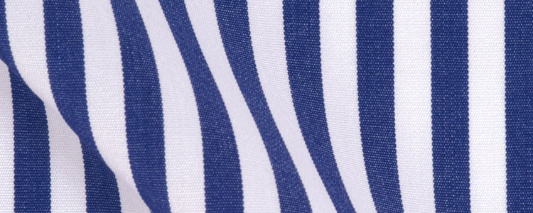 Navy Classic Bengal Stripe Two Ply Broadcloth