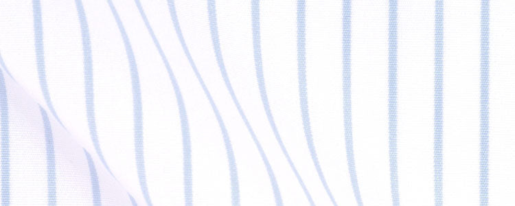 Light Blue Classic Stripe Broadcloth | 120/2