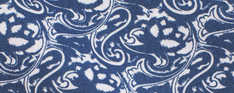 Blue/White Paisley Print Broadcloth