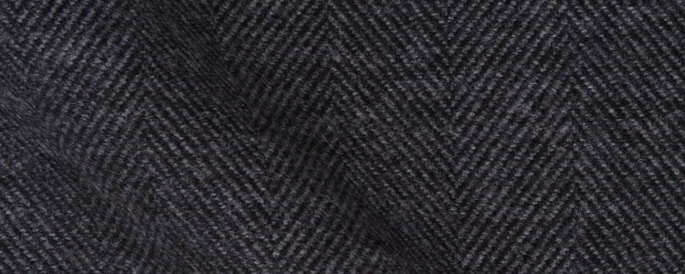 Charcoal Heather Herringbone Brushed Twill