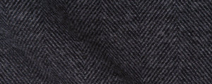 Charcoal Heather Herringbone Brushed Twill