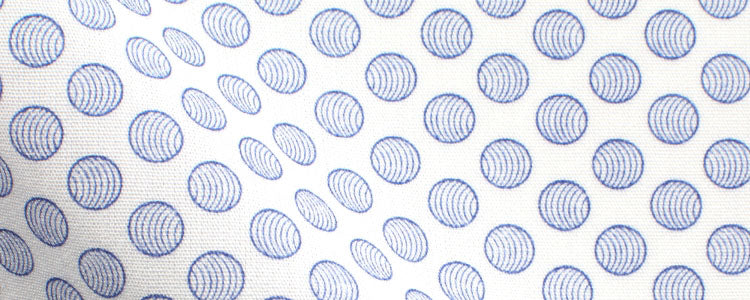 Blue Abstract Circles Cotton/Tencel Print