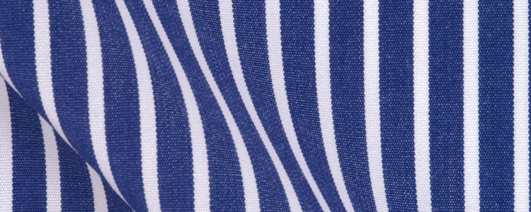 Navy Reverse Stripe Two Ply Broadcloth