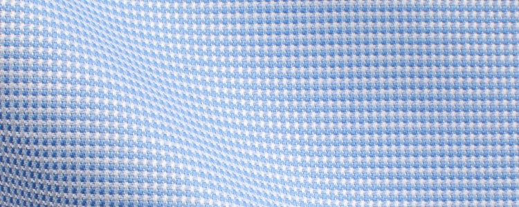 Blue Micro Houndstooth Oxford