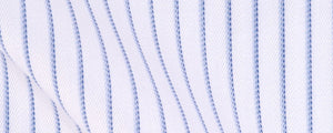 White/Blue Herringbone Stripe | 120/2