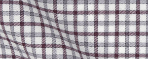 Burgundy/Grey Brushed Twill Check