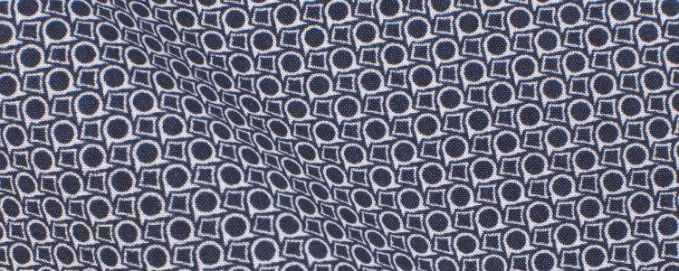 Navy Abstract Print Broadcloth