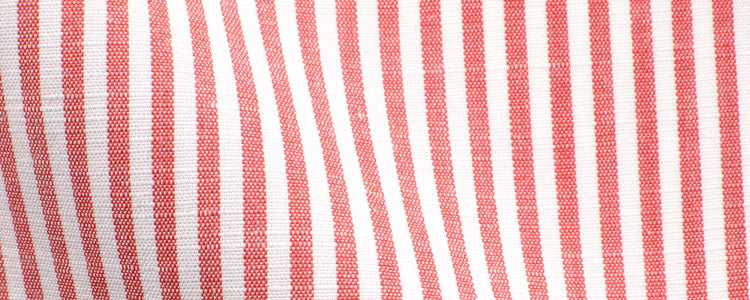 Red Stripe Cotton/Linen Easy Wear | Easy Care