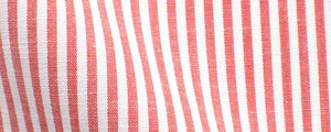 Red Stripe Cotton/Linen Easy Wear | Easy Care