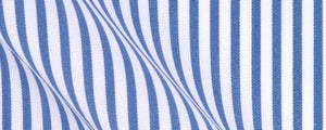 French Blue University Stripe Broadcloth | 120/2