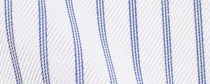 White/Blue Triple Stripe Twill | 90/2