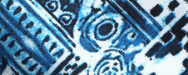 Blue/Teal Abstract Print Broadcloth