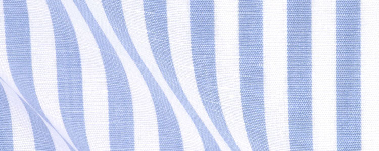 Light Blue Cotton/Linen Candy Stripe