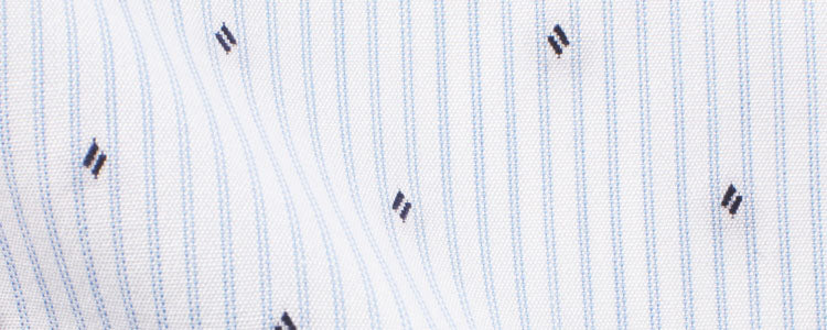 Light Blue Double Bar Stripe | Navy Jacquard Clip