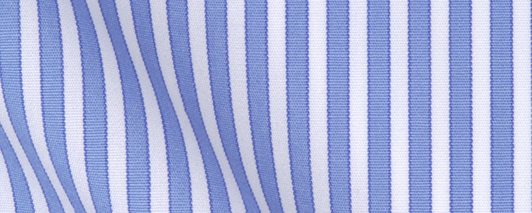 Blue Bengal Border Stripe Two Ply Broadcloth