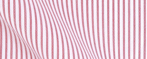 Red Double Bar Stripe Two Ply Broadcloth