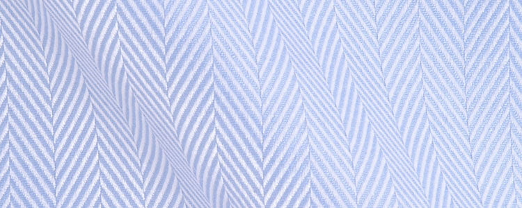 Light Blue Herringbone | Certified Organic Cotton