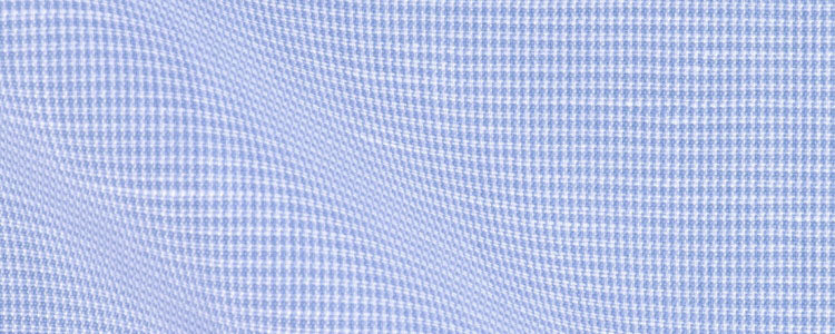 Blue Micro Houndstooth Cotton Linen Slub Weave