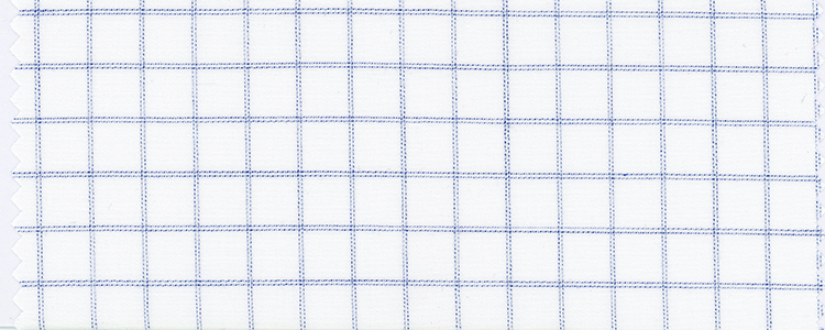 Twill | Two Ply Compact 70's | 100% American Supima Cotton | Blue Check