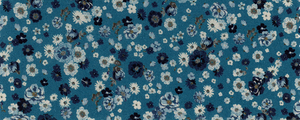 Broadcloth | 100% Cotton | Blue Floral Print