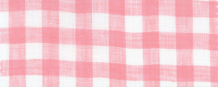 Linen | 100% Pure Linen | Pink Gingham