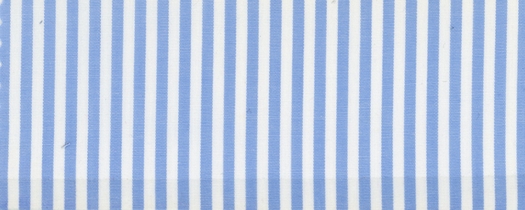 Broadcloth | Two Ply 100% Cotton | Light Blue Bengal Stripe
