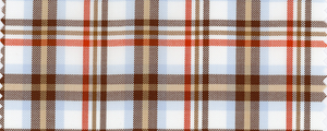 Oxford | 70's Compact Yarns | 100% Cotton | Brown/Red/Light Blue Plaid