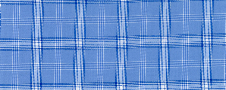 Broadcloth | 80's Two Ply | 100% Cotton | Blue Plaid
