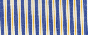 70% Super 130's Merino Wool 17% Lyocell 13% Linen | Blue/Yellow Stripe