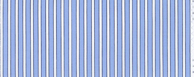Broadcloth | 100% Cotton Compact Yarns | Blue Reverse Stripe